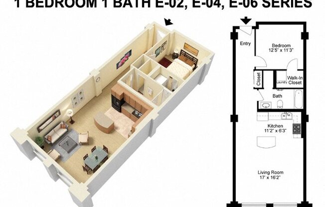 1 bed, 1 bath, 965 sqft, $1,516