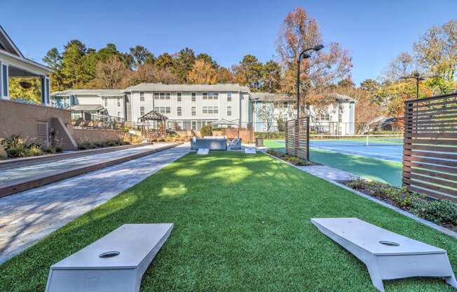 Outdoor game area at Rosemont Vinings Ridge Apartments, Atlanta, GA