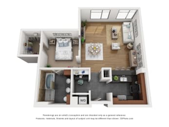 1 bed, 1 bath, 1,172 sqft, $3,694