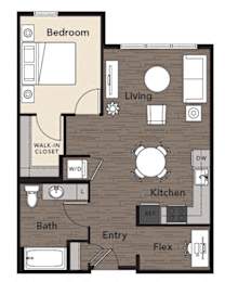 1 bed, 1 bath, 694 sqft, $2,195