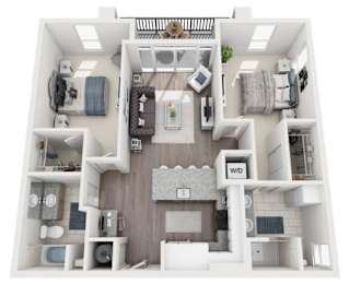 2 beds, 2 baths, 968 sqft, $1,579