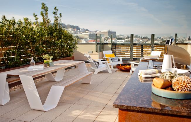 Outdoor grilling and entertainment terrace