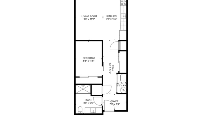 Studio, 1 bath, 731 sqft, $1,900, Unit 110 W Beall #609