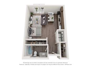 1 bed, 1 bath, 545 sqft, $1,144