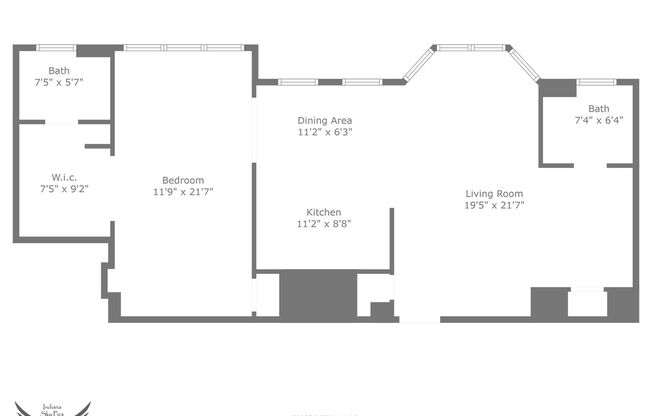 1 bed, 2 baths, 962 sqft, $1,175, Unit 204