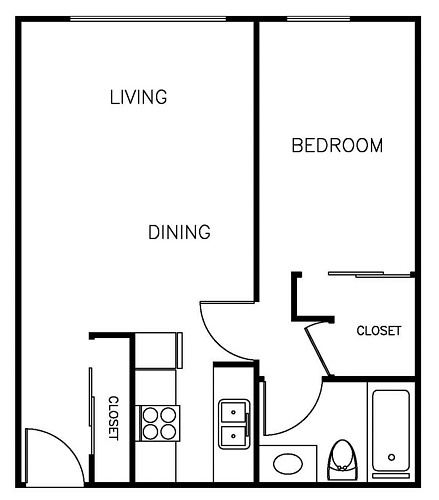 1 bed, 1 bath, 559 sqft, $2,080, Unit 214