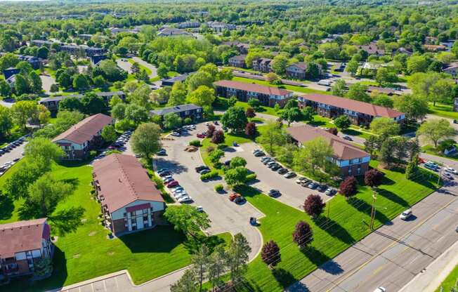 Property Aerial View at Seville Apartments, Michigan