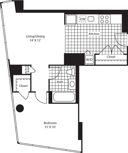 1 bed, 1 bath, 712 sqft, $3,882