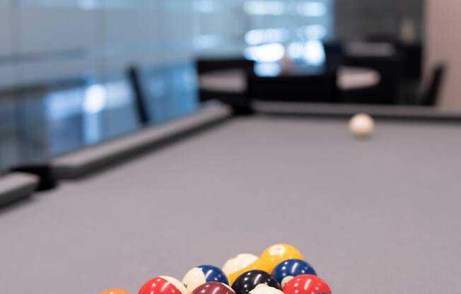 billiards/pool table in game room at Sky on Main in Kansas City