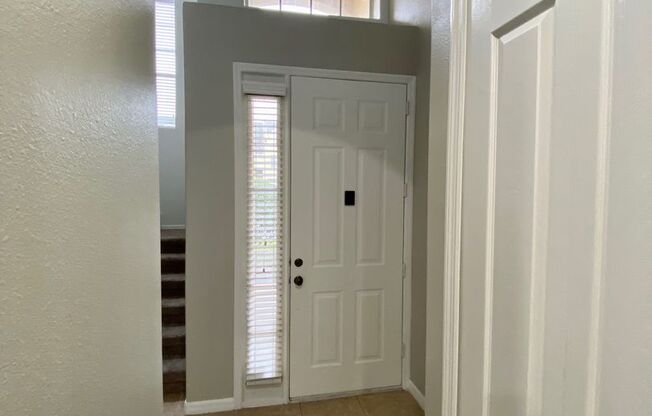 Move in September! Stunning 4 bedroom + Loft, 2.5 bath Townhome Gated community in Avalon Park. 1 car attached garage. HOA handles lawn care. Primary bedroom on 1st floor.