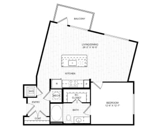 1 bed, 1 bath, 793 sqft, $1,694