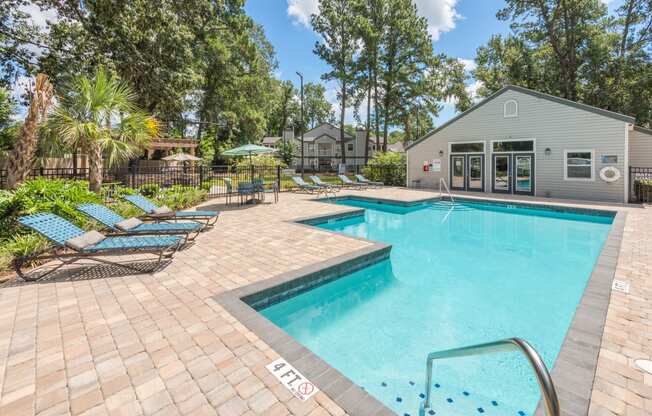 our apartments showcase a swimming pool