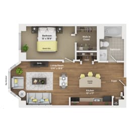 1 bed, 1 bath, 725 sqft, $2,085