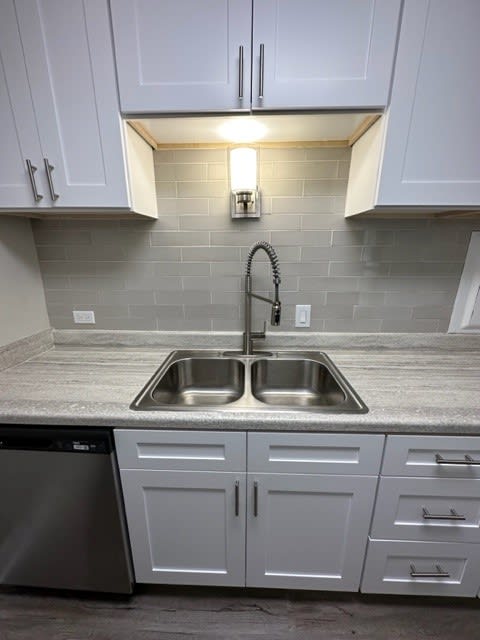 Double Bowl Sink With Upgraded Faucet