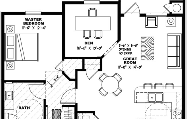 2 beds, 1 bath, 780 sqft, $2,475, Unit 104