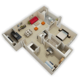 2 beds, 1 bath, 933 sqft, $1,099