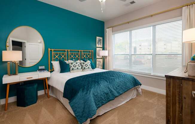 Bedroom With Expansive Windows at Abberly Solaire Apartment Homes, Garner, North Carolina