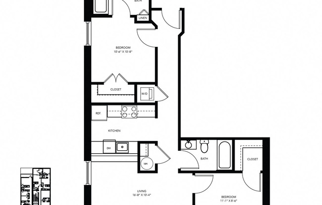 2 beds, 2 baths, 1,779 sqft, $1,548