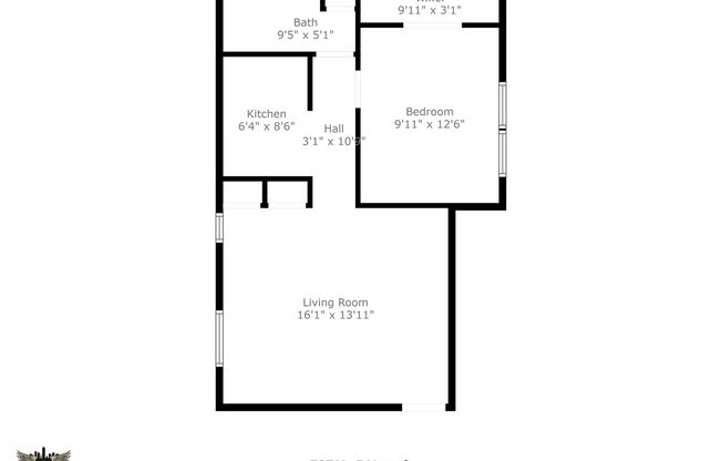 1 bed, 1 bath, 541 sqft, $825, Unit 3610-105