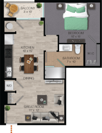 1 bed, 1 bath, 697 sqft, $2,415
