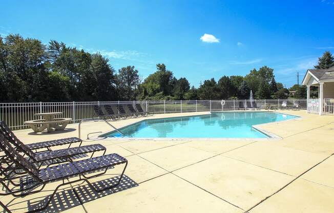 the swimming pool at our apartments