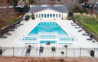 Clubhouse & Pool Aerial Photography  | Apartments Greenville, SC | Park West