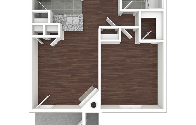1 bed, 1 bath, 643 sqft, $860