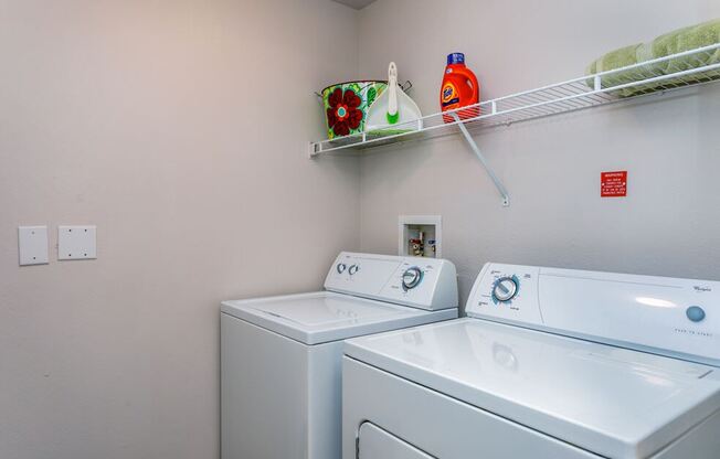 Laundry in apartment  |Cypress Legends