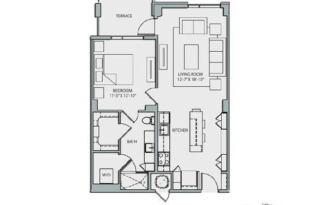 1 bed, 1 bath, 763 sqft, $2,815, Unit 1203