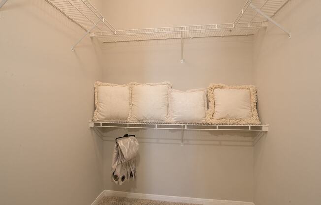 oversized closets at Village at Caldwell Mill Apartments in Birmingham, Alabama