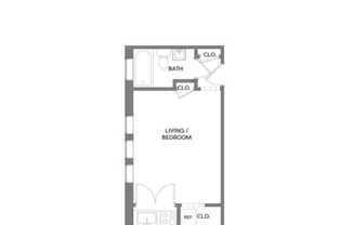 Studio, 1 bath, 330 sqft, $900, Unit 304