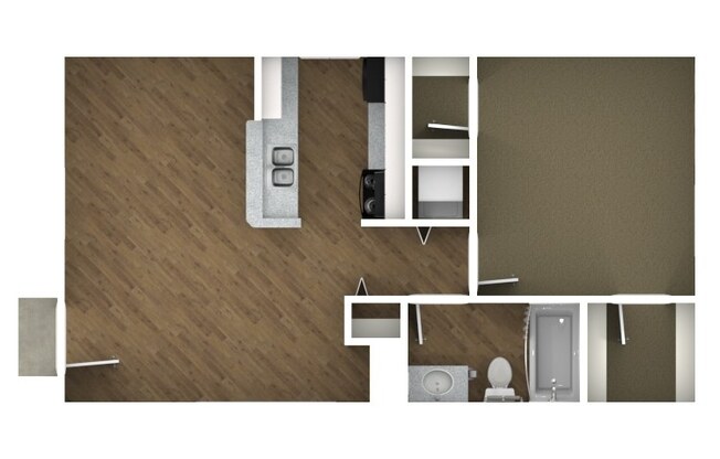 1 bed, 1 bath, 570 sqft, $799