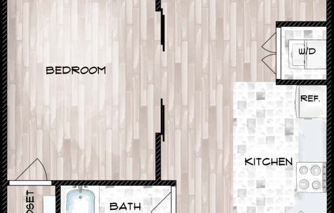 Studio, 1 bath, 454 sqft, $1,150