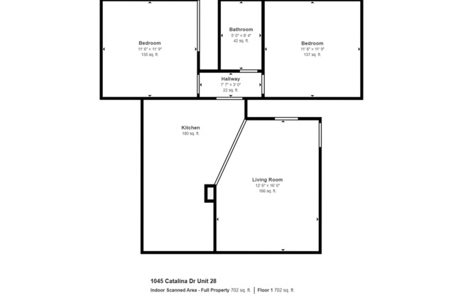 2 beds, 1 bath, 810 sqft, $2,295, Unit 28