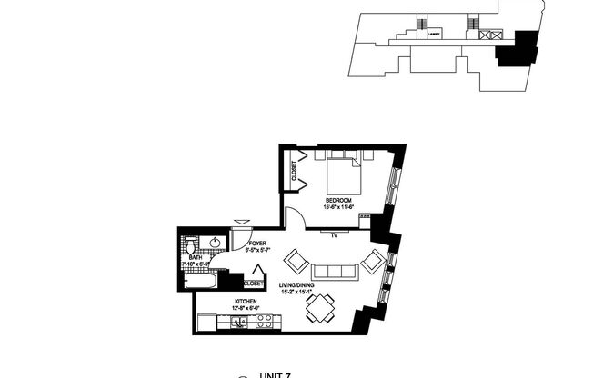 1 bed, 1 bath, 682 sqft, $1,700, Unit 1207