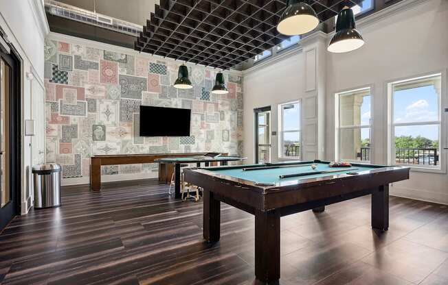 Resident clubhouse game room - Rise at 2534