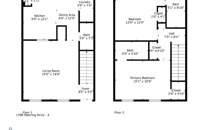 2 beds, 2.5 baths, 1,200 sqft, $1,195, Unit 3