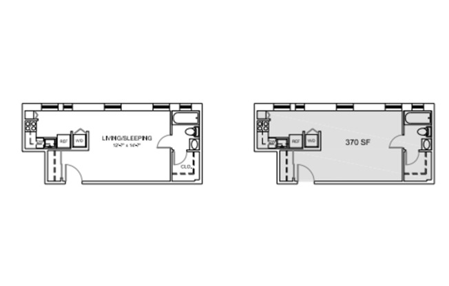 Studio, 1 bath, 381 sqft, $1,409, Unit C-411
