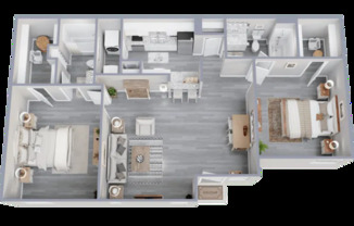 2 beds, 2 baths, 1,040 sqft, $1,480