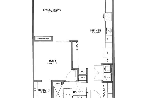 1 bed, 1 bath, 833 sqft, $2,299, Unit 306