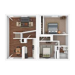 2 beds, 1 bath, 1,025 sqft, $1,199