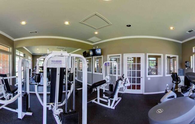 fitness center at Summer Brooks apartments