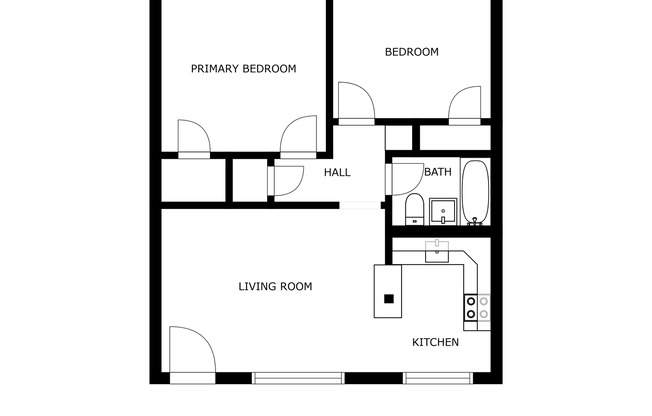 2 beds, 1 bath, 900 sqft, $705, Unit 1501-07