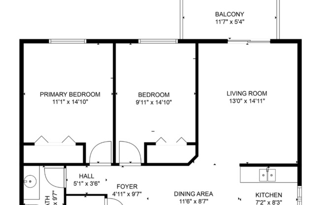 2 beds, 1 bath, 820 sqft, $855, Unit 1710-112