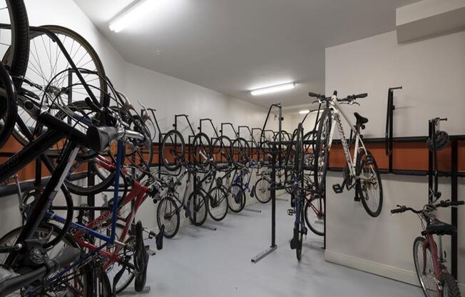 Bike storage and repair room at Berkshire Ninth Street, Durham, NC, 27705