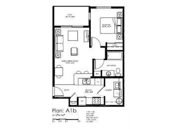 1 bed, 1 bath, 630 sqft, $1,875