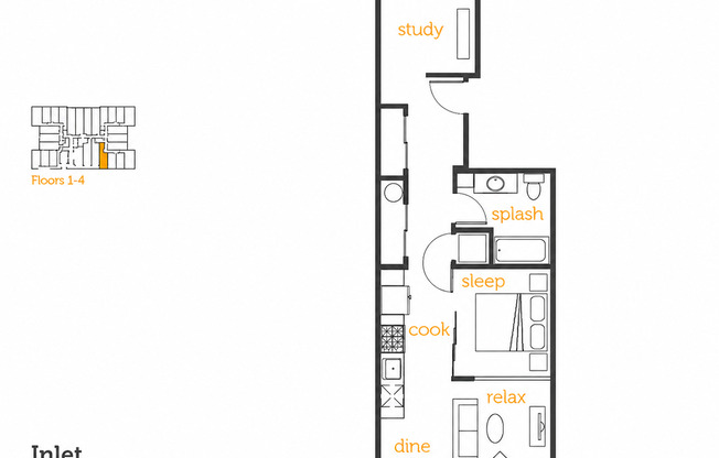 1 bed, 1 bath, 682 sqft, $2,050, Unit 122