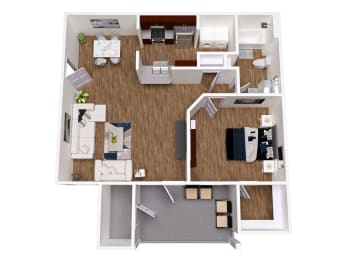1 bed, 1 bath, 893 sqft, $1,445