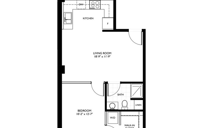 1 bed, 1 bath, 549 sqft, $1,149, Unit 303