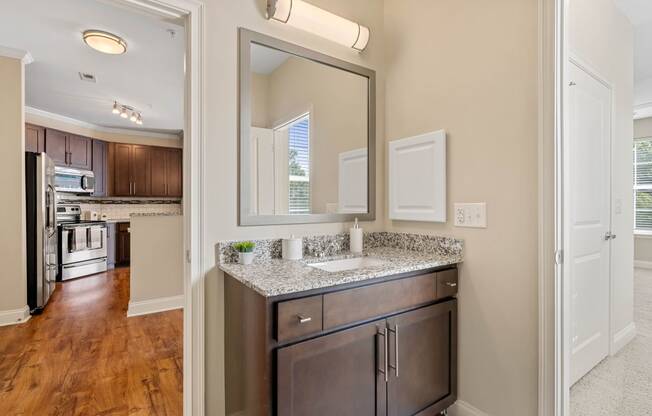 Bathroom Vanity at The Village Lofts  in Greensboro, NC